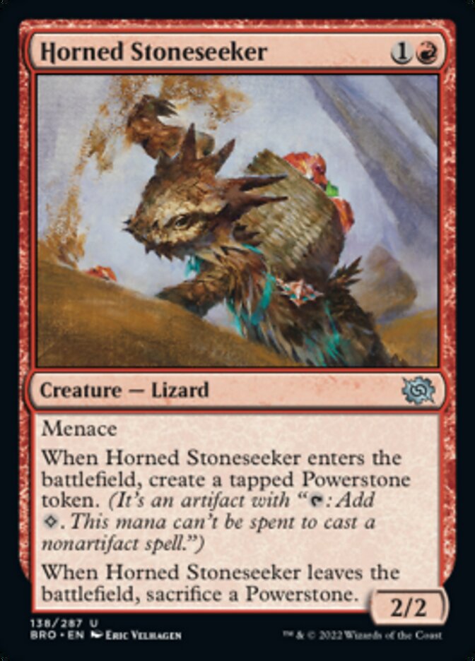 Horned Stoneseeker [The Brothers' War] MTG Single Magic: The Gathering    | Red Claw Gaming