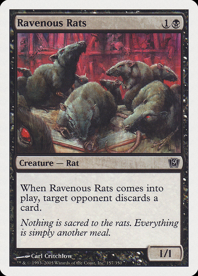 Ravenous Rats [Ninth Edition] MTG Single Magic: The Gathering    | Red Claw Gaming