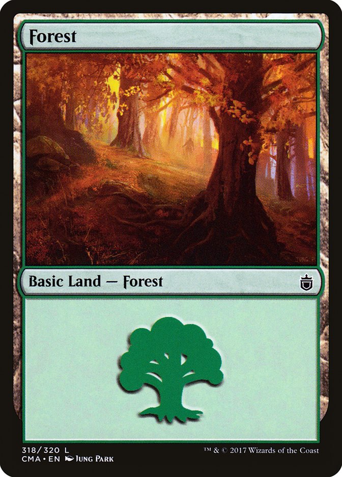 Forest (318) [Commander Anthology] MTG Single Magic: The Gathering    | Red Claw Gaming