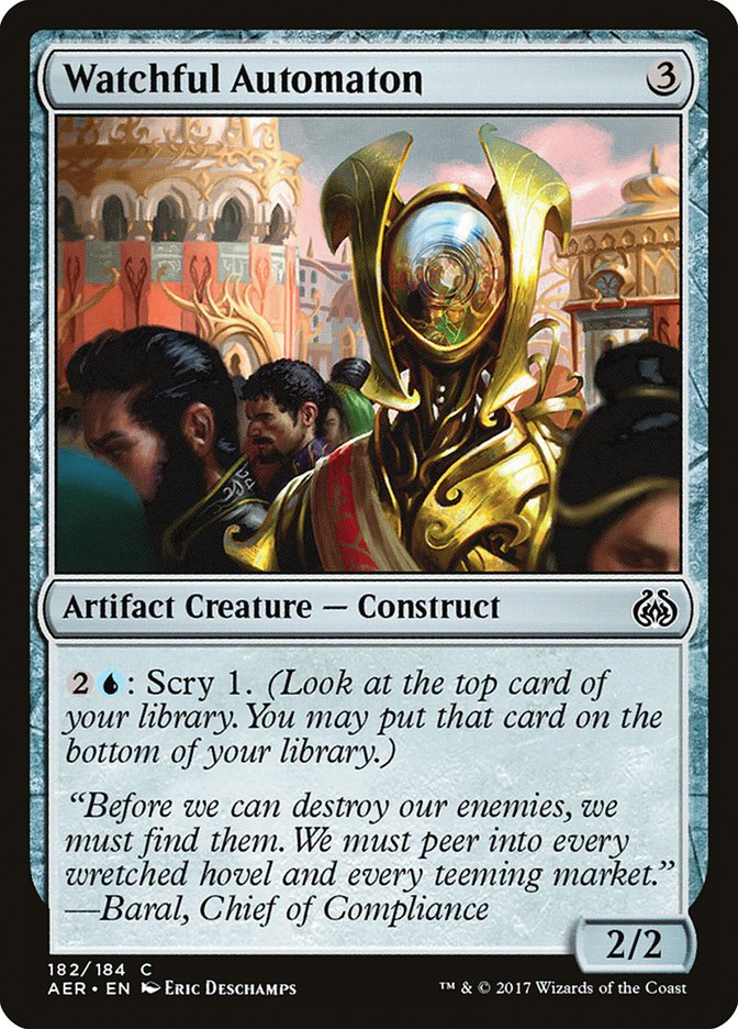 Watchful Automaton [Aether Revolt] MTG Single Magic: The Gathering    | Red Claw Gaming