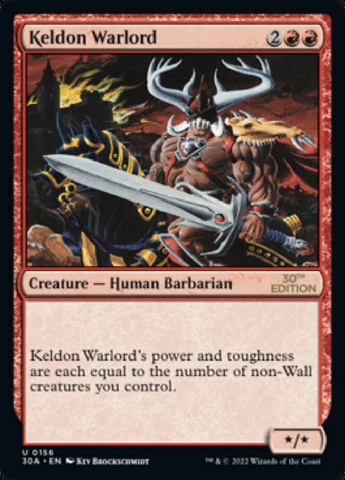 Keldon Warlord [30th Anniversary Edition] MTG Single Magic: The Gathering    | Red Claw Gaming