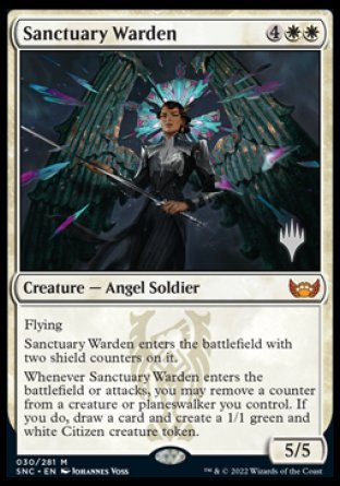 Sanctuary Warden (Promo Pack) [Streets of New Capenna Promos] MTG Single Magic: The Gathering    | Red Claw Gaming