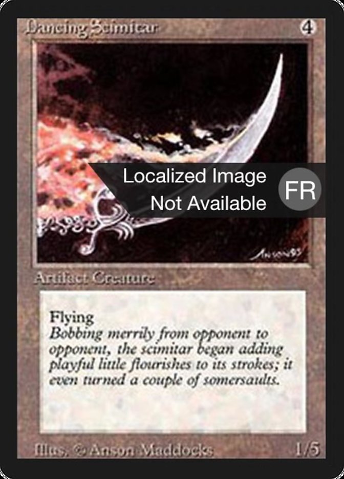 Dancing Scimitar [Foreign Black Border] MTG Single Magic: The Gathering    | Red Claw Gaming