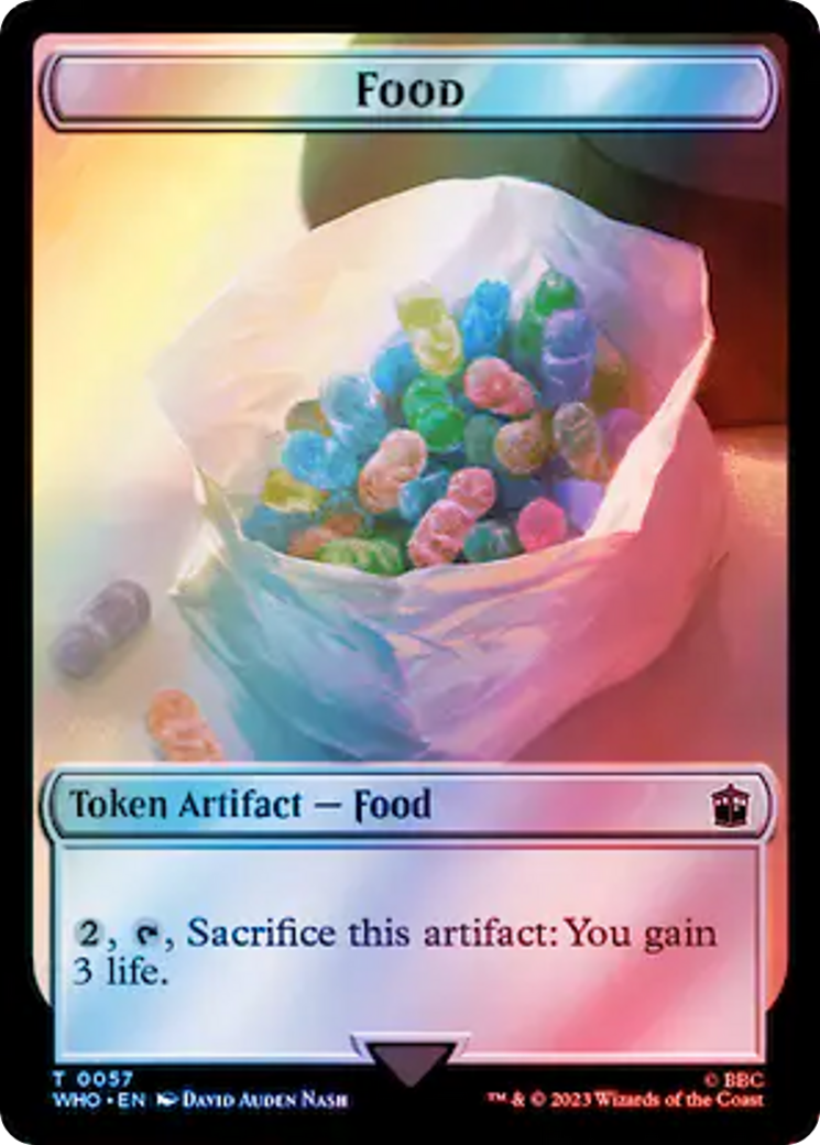 Alien Angel // Food (0057) Double-Sided Token (Surge Foil) [Doctor Who Tokens] MTG Single Magic: The Gathering    | Red Claw Gaming