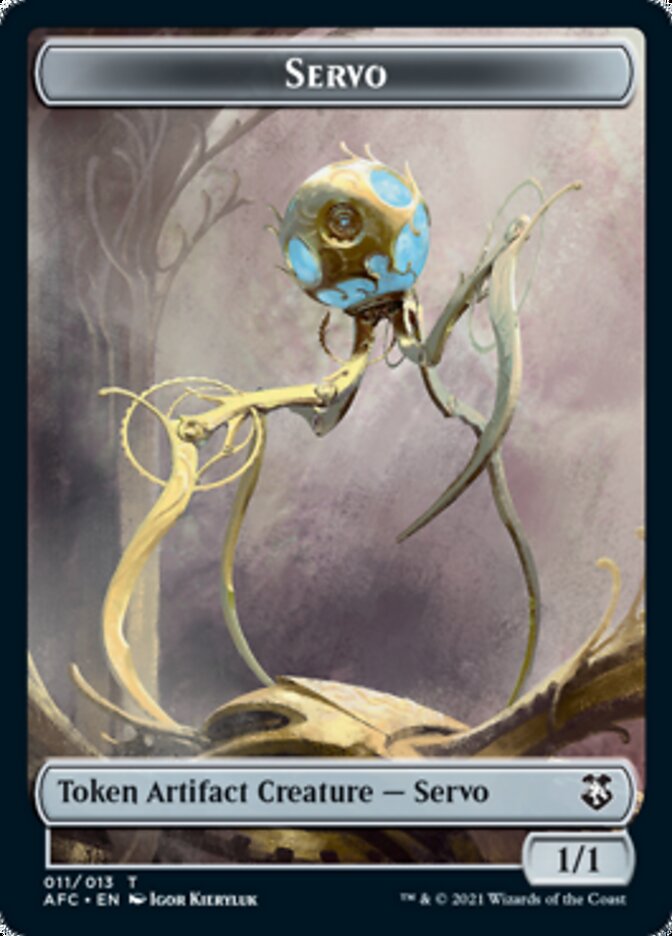 Servo // Zombie Double-Sided Token [Dungeons & Dragons: Adventures in the Forgotten Realms Commander Tokens] MTG Single Magic: The Gathering    | Red Claw Gaming