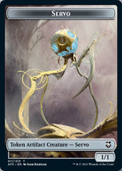 Servo // Zombie Double-Sided Token [Dungeons & Dragons: Adventures in the Forgotten Realms Commander Tokens] MTG Single Magic: The Gathering    | Red Claw Gaming