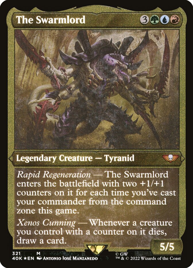 The Swarmlord (Display Commander) (Surge Foil) [Warhammer 40,000] MTG Single Magic: The Gathering    | Red Claw Gaming