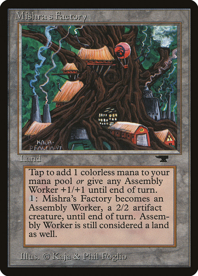 Mishra's Factory (Dark Green Background) [Antiquities] MTG Single Magic: The Gathering    | Red Claw Gaming