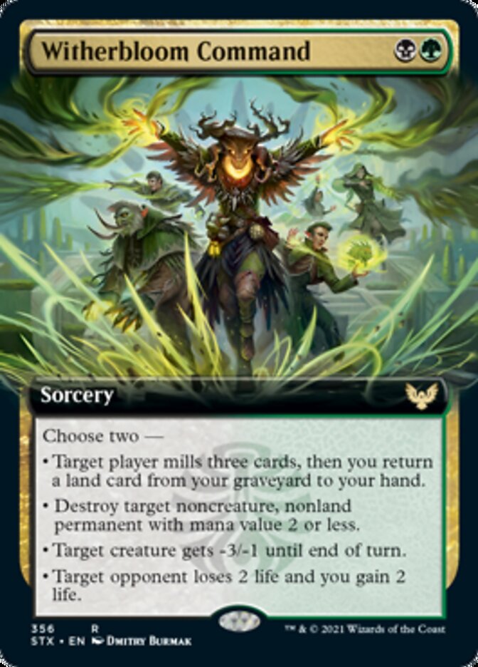 Witherbloom Command (Extended Art) [Strixhaven: School of Mages] MTG Single Magic: The Gathering    | Red Claw Gaming