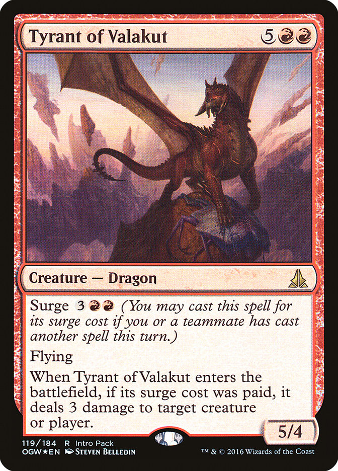 Tyrant of Valakut (Intro Pack) [Oath of the Gatewatch Promos] MTG Single Magic: The Gathering    | Red Claw Gaming