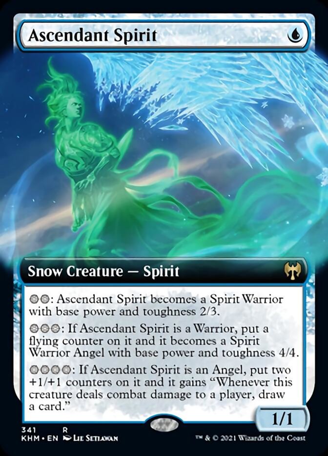 Ascendant Spirit (Extended Art) [Kaldheim] MTG Single Magic: The Gathering    | Red Claw Gaming