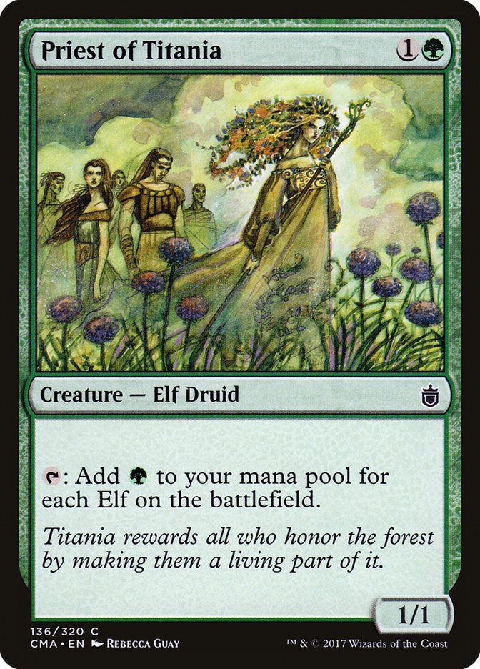 Priest of Titania [Commander Anthology] MTG Single Magic: The Gathering    | Red Claw Gaming