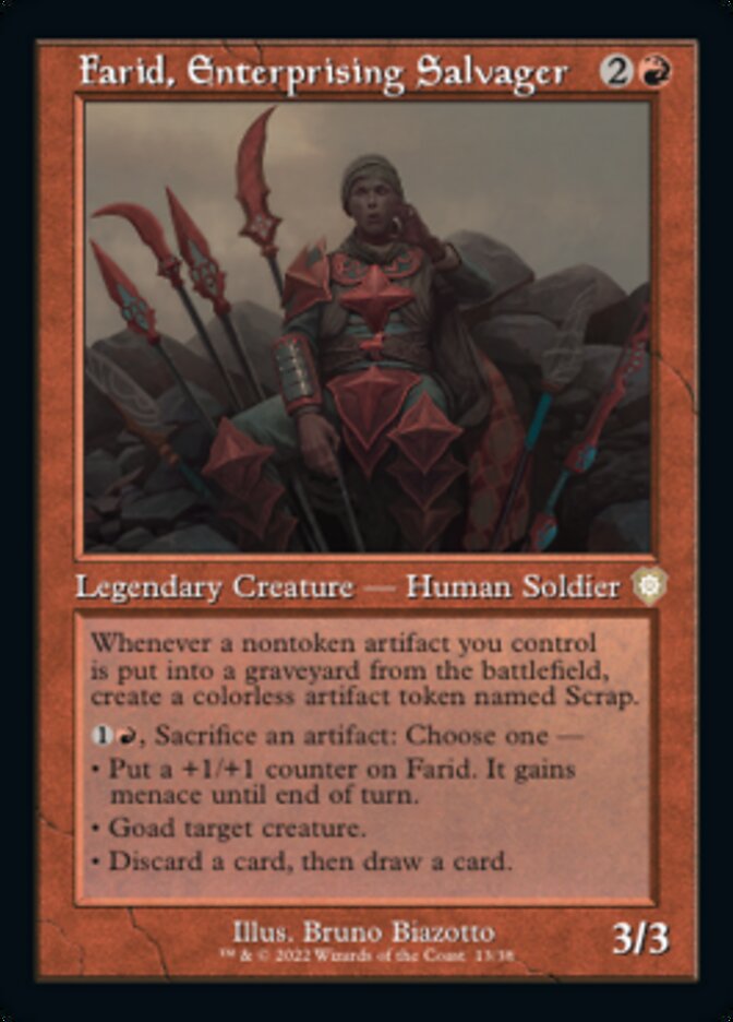 Farid, Enterprising Salvager (Retro) [The Brothers' War Commander] MTG Single Magic: The Gathering    | Red Claw Gaming