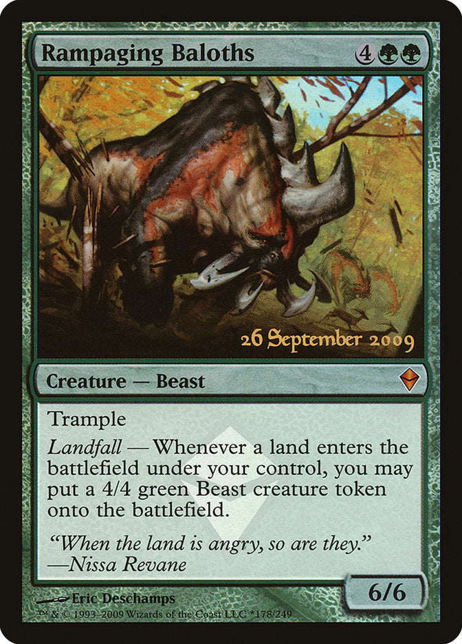 Rampaging Baloths [Zendikar Prerelease Promos] MTG Single Magic: The Gathering    | Red Claw Gaming