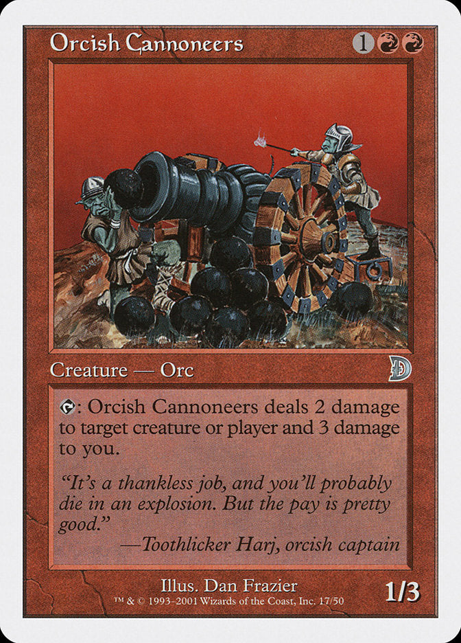 Orcish Cannoneers [Deckmasters] MTG Single Magic: The Gathering    | Red Claw Gaming