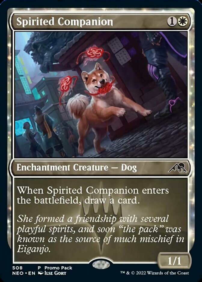 Spirited Companion (Promo Pack) [Kamigawa: Neon Dynasty Promos] MTG Single Magic: The Gathering    | Red Claw Gaming