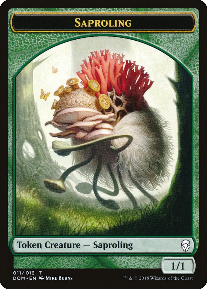 Saproling Token (011/016) [Dominaria Tokens] MTG Single Magic: The Gathering    | Red Claw Gaming