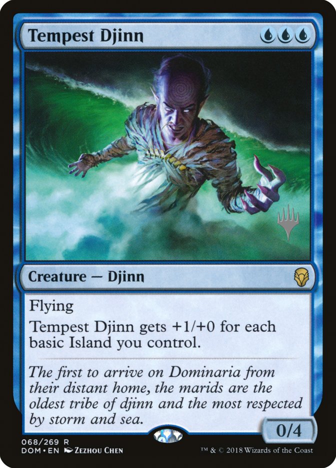 Tempest Djinn (Promo Pack) [Dominaria Promos] MTG Single Magic: The Gathering    | Red Claw Gaming