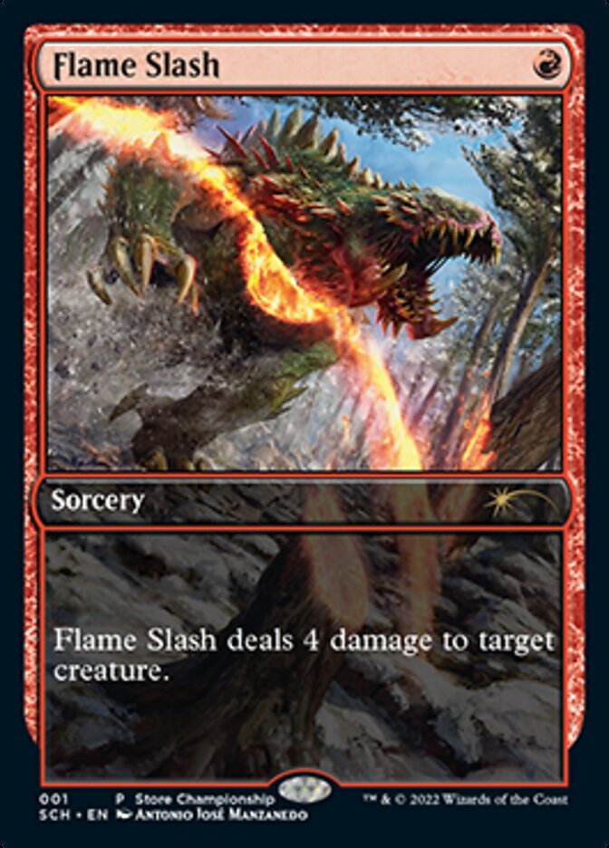 Flame Slash (Extended Art) [Store Championships 2022] MTG Single Magic: The Gathering    | Red Claw Gaming