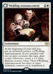 Wedding Announcement // Wedding Festivity [Innistrad: Crimson Vow] MTG Single Magic: The Gathering    | Red Claw Gaming