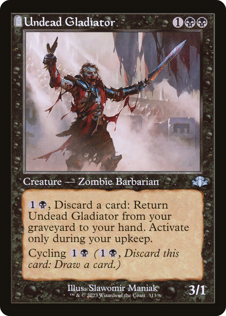 Undead Gladiator (Retro) [Dominaria Remastered] MTG Single Magic: The Gathering    | Red Claw Gaming