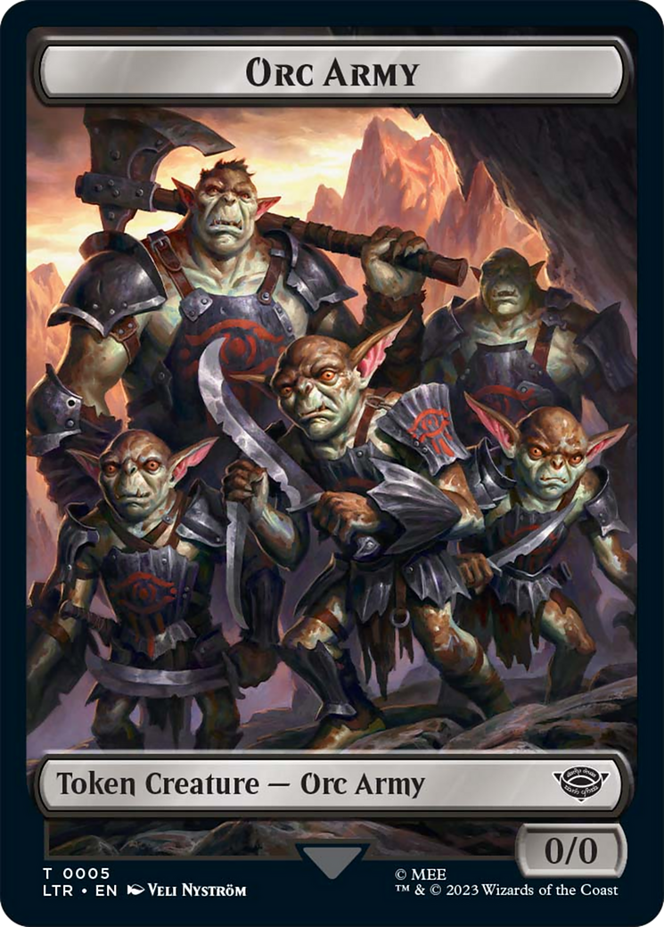 Orc Army (06) // Orc Army (05) Double-Sided Token [The Lord of the Rings: Tales of Middle-Earth Tokens] MTG Single Magic: The Gathering    | Red Claw Gaming