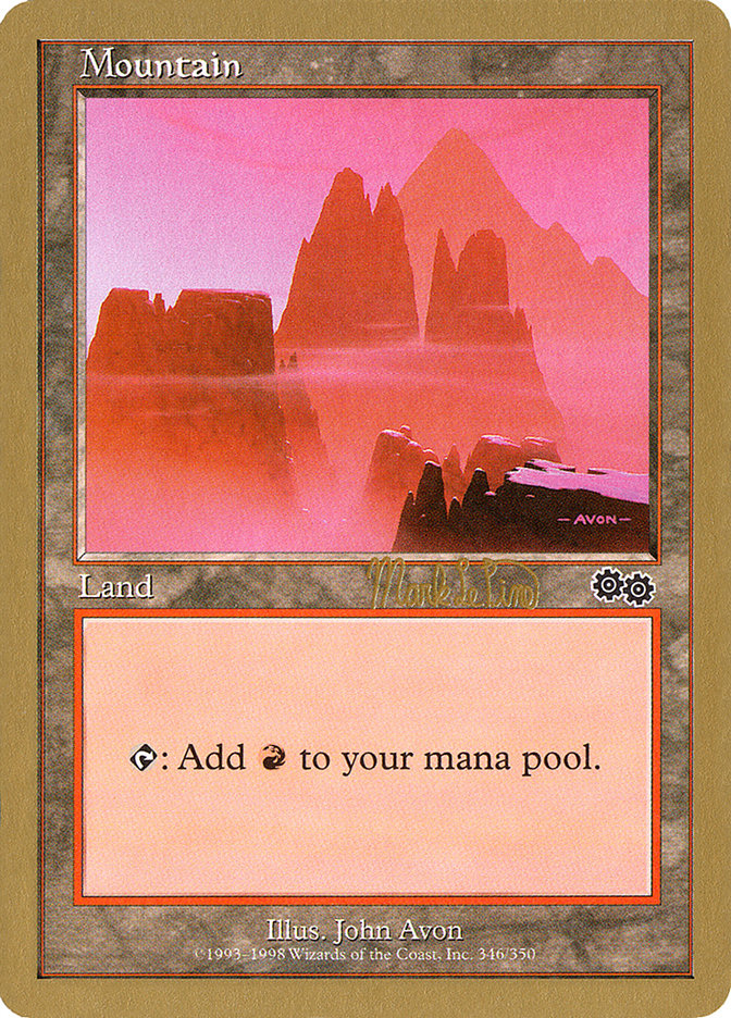 Mountain (mlp346b) (Mark Le Pine) [World Championship Decks 1999] MTG Single Magic: The Gathering    | Red Claw Gaming