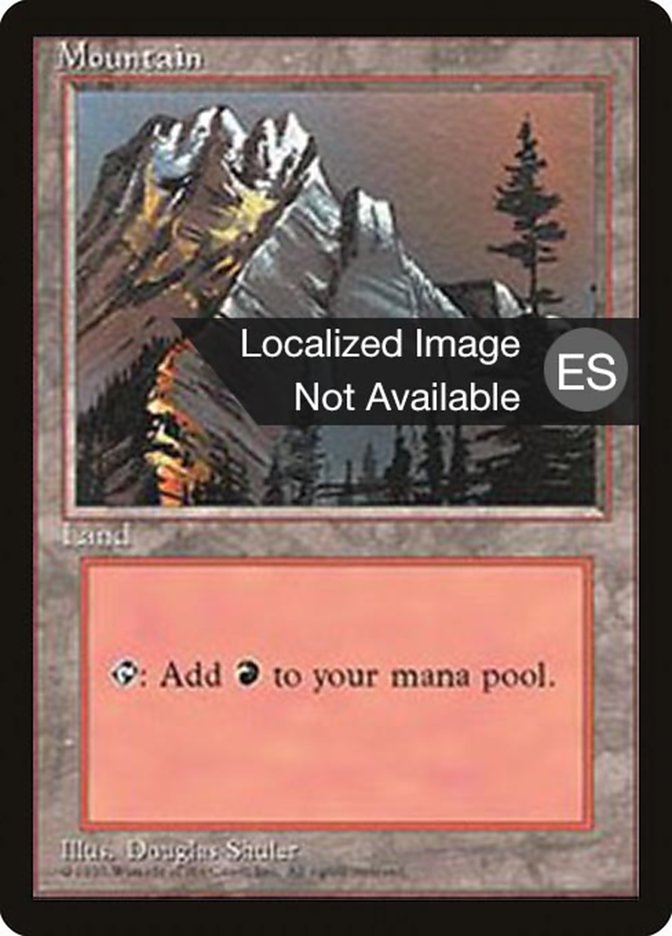 Mountain (A) [Fourth Edition (Foreign Black Border)] MTG Single Magic: The Gathering    | Red Claw Gaming
