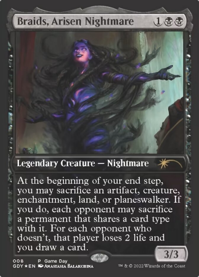 Braids, Arisen Nightmare [Game Day 2022] MTG Single Magic: The Gathering    | Red Claw Gaming