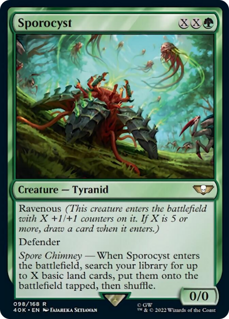 Sporocyst (Surge Foil) [Warhammer 40,000] MTG Single Magic: The Gathering    | Red Claw Gaming