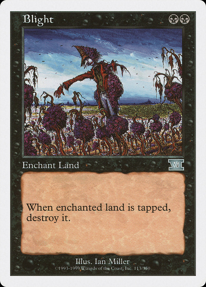 Blight [Classic Sixth Edition] MTG Single Magic: The Gathering    | Red Claw Gaming