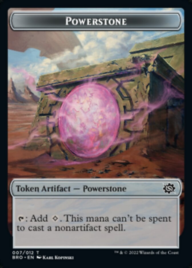 Powerstone // Ravage Double-Sided Token [The Brothers' War Tokens] MTG Single Magic: The Gathering    | Red Claw Gaming