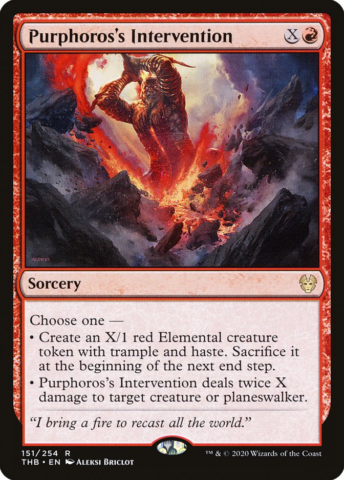 Purphoros's Intervention [Theros Beyond Death] MTG Single Magic: The Gathering    | Red Claw Gaming