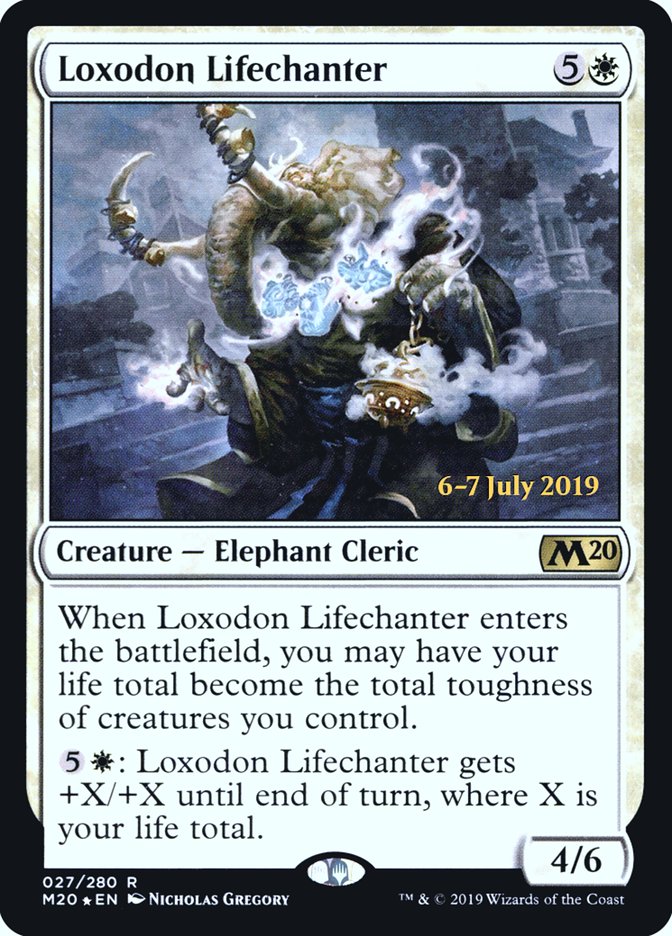 Loxodon Lifechanter [Core Set 2020 Prerelease Promos] MTG Single Magic: The Gathering    | Red Claw Gaming