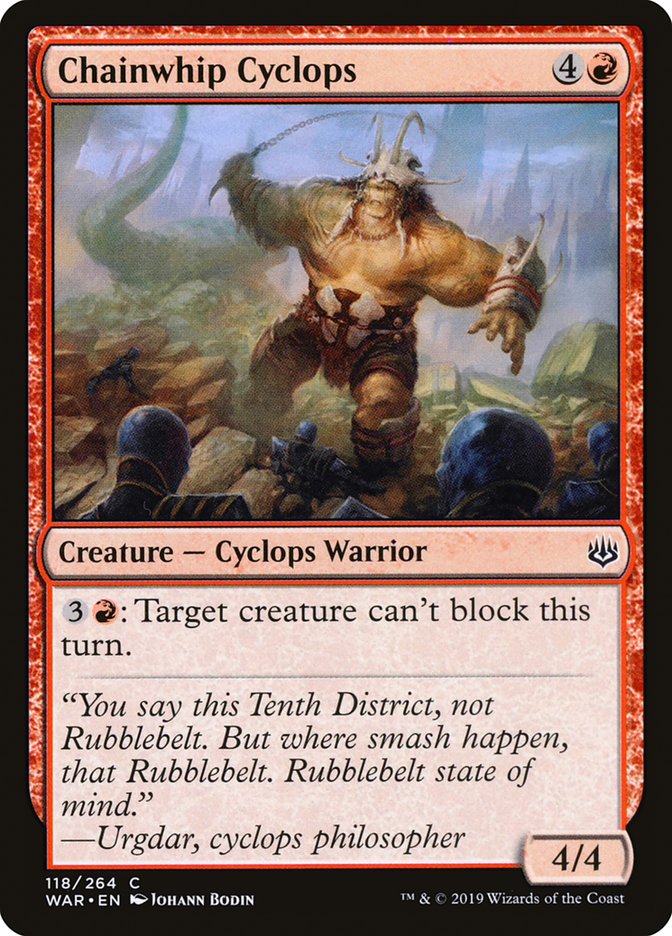 Chainwhip Cyclops [War of the Spark] MTG Single Magic: The Gathering    | Red Claw Gaming