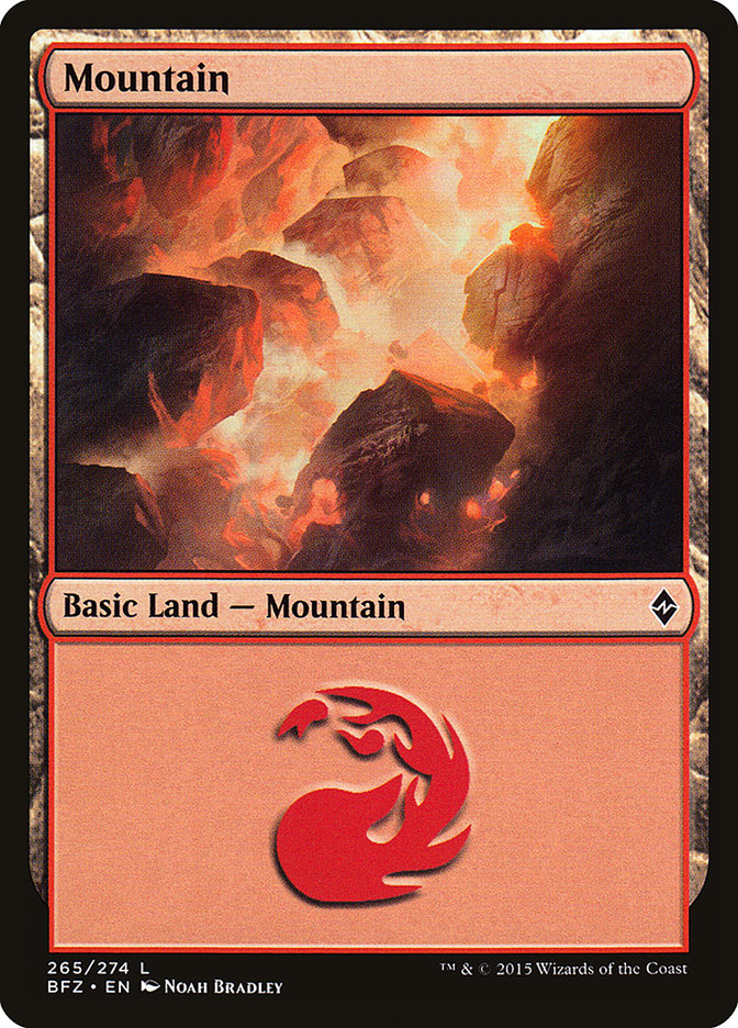 Mountain (265) [Battle for Zendikar] MTG Single Magic: The Gathering    | Red Claw Gaming