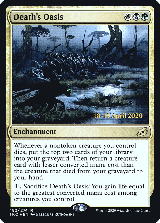 Death's Oasis [Ikoria: Lair of Behemoths Prerelease Promos] MTG Single Magic: The Gathering    | Red Claw Gaming