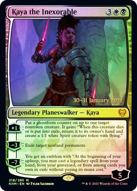 Kaya the Inexorable [Kaldheim Prerelease Promos] MTG Single Magic: The Gathering    | Red Claw Gaming