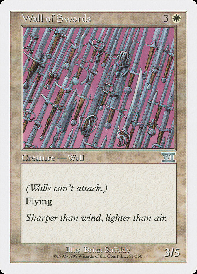 Wall of Swords [Classic Sixth Edition] MTG Single Magic: The Gathering    | Red Claw Gaming