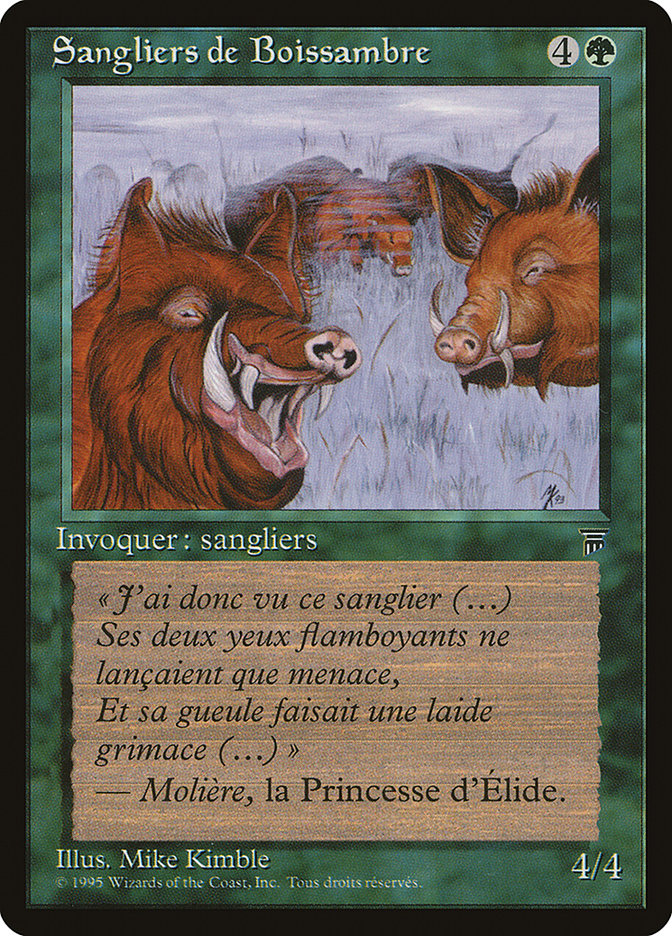 Durkwood Boars (French) - "Sangliers de Boissambre" [Renaissance] MTG Single Magic: The Gathering    | Red Claw Gaming