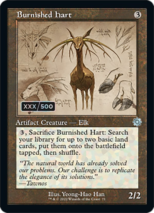 Burnished Hart (Retro Schematic) (Serialized) [The Brothers' War Retro Artifacts] MTG Single Magic: The Gathering    | Red Claw Gaming