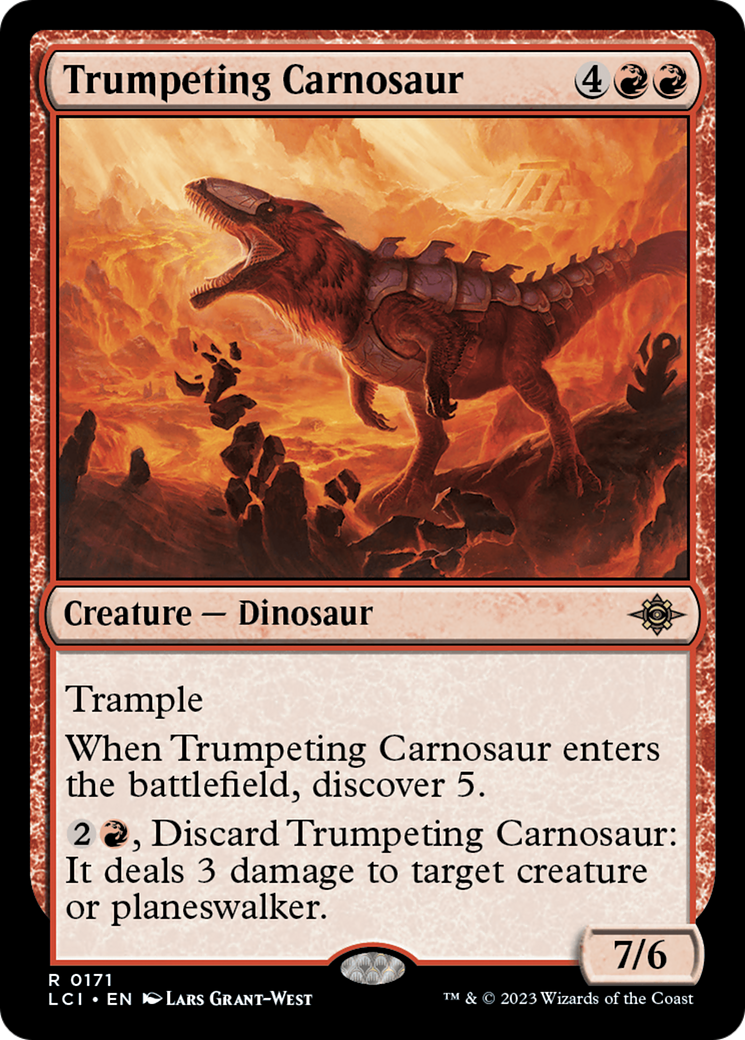 Trumpeting Carnosaur [The Lost Caverns of Ixalan] MTG Single Magic: The Gathering    | Red Claw Gaming