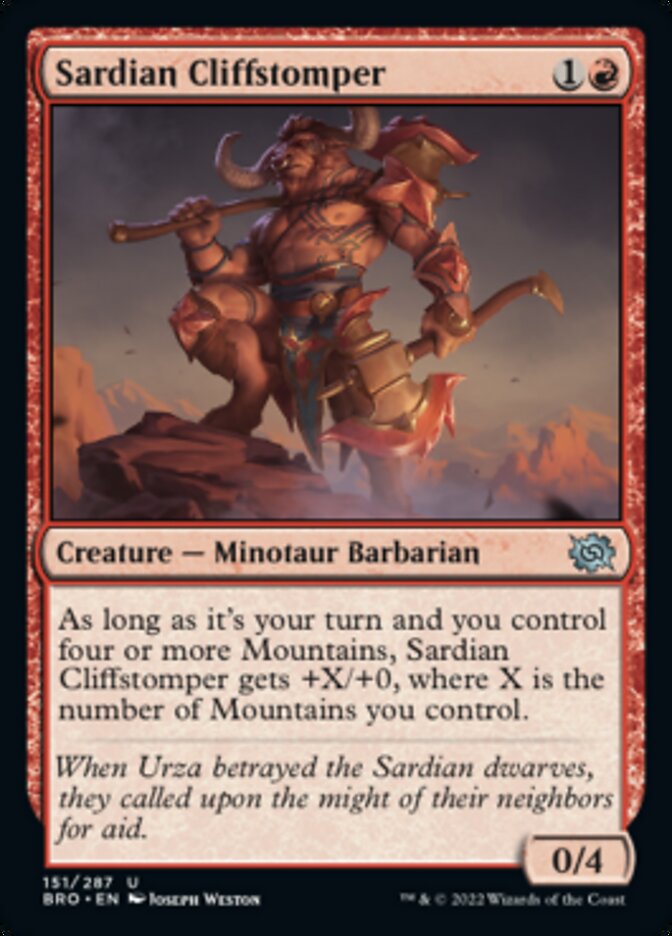 Sardian Cliffstomper [The Brothers' War] MTG Single Magic: The Gathering    | Red Claw Gaming