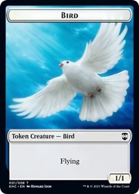 Bird // Spirit Double-Sided Token [Kaldheim Commander Tokens] MTG Single Magic: The Gathering    | Red Claw Gaming