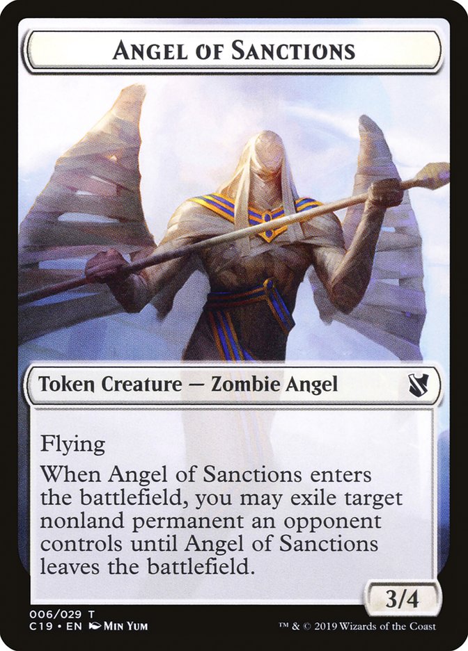 Angel of Sanctions Token [Commander 2019 Tokens] MTG Single Magic: The Gathering    | Red Claw Gaming