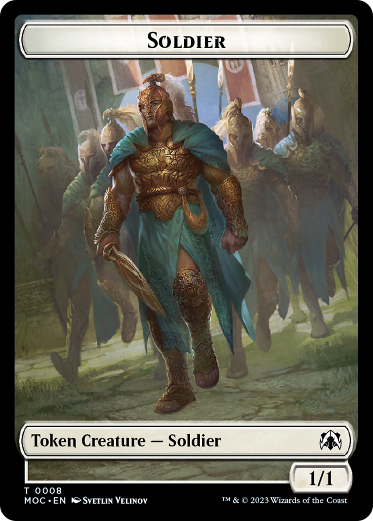 Vampire Knight // Soldier Double-Sided Token [March of the Machine Commander Tokens] MTG Single Magic: The Gathering    | Red Claw Gaming