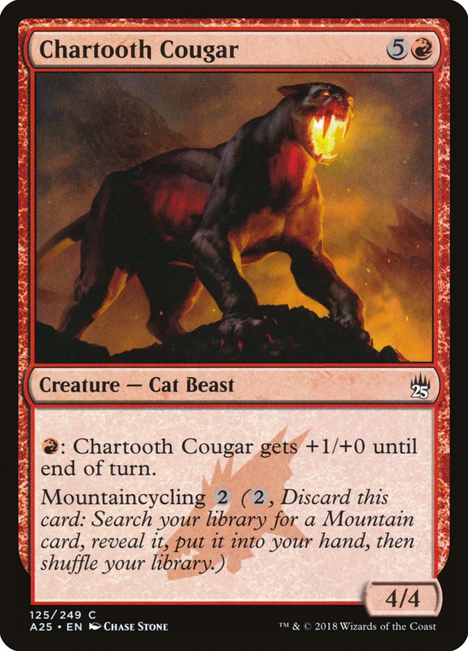 Chartooth Cougar [Masters 25] MTG Single Magic: The Gathering    | Red Claw Gaming