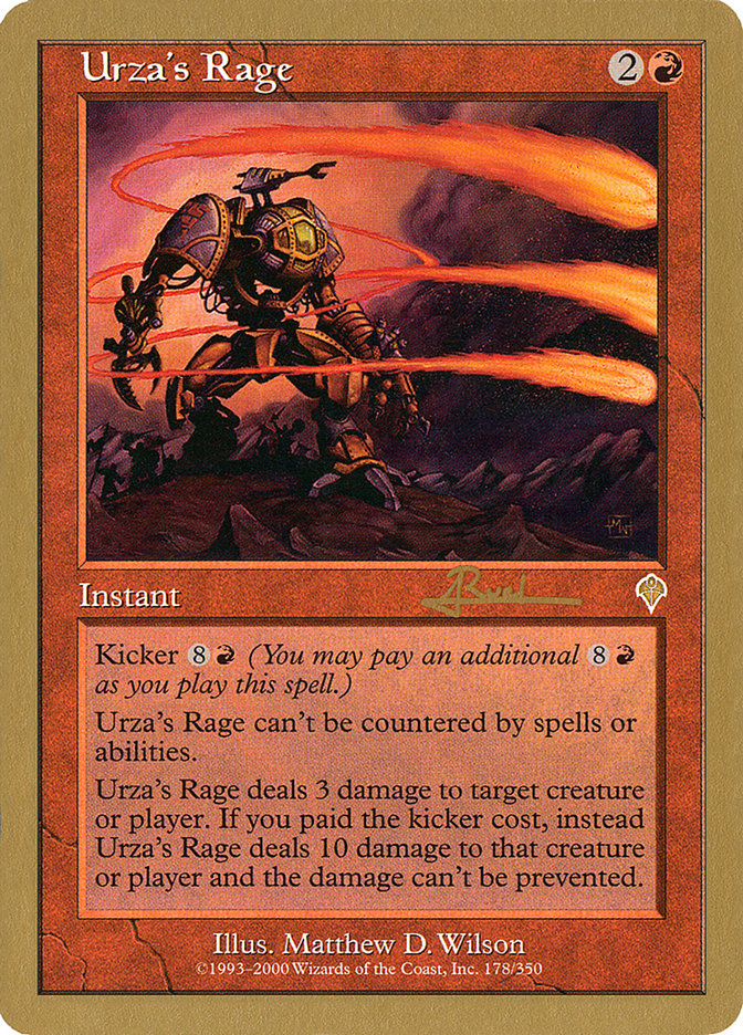 Urza's Rage (Antoine Ruel) [World Championship Decks 2001] MTG Single Magic: The Gathering    | Red Claw Gaming