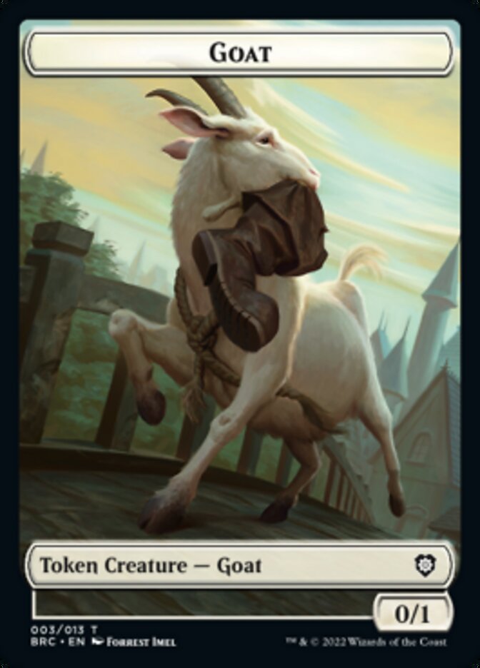 Construct (008) // Goat Double-Sided Token [The Brothers' War Commander Tokens] MTG Single Magic: The Gathering    | Red Claw Gaming