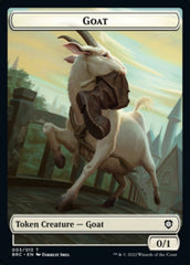 Construct (008) // Goat Double-Sided Token [The Brothers' War Commander Tokens] MTG Single Magic: The Gathering    | Red Claw Gaming